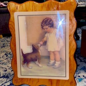 VTG Bessie Pease Gutmann The Reward print on Wood